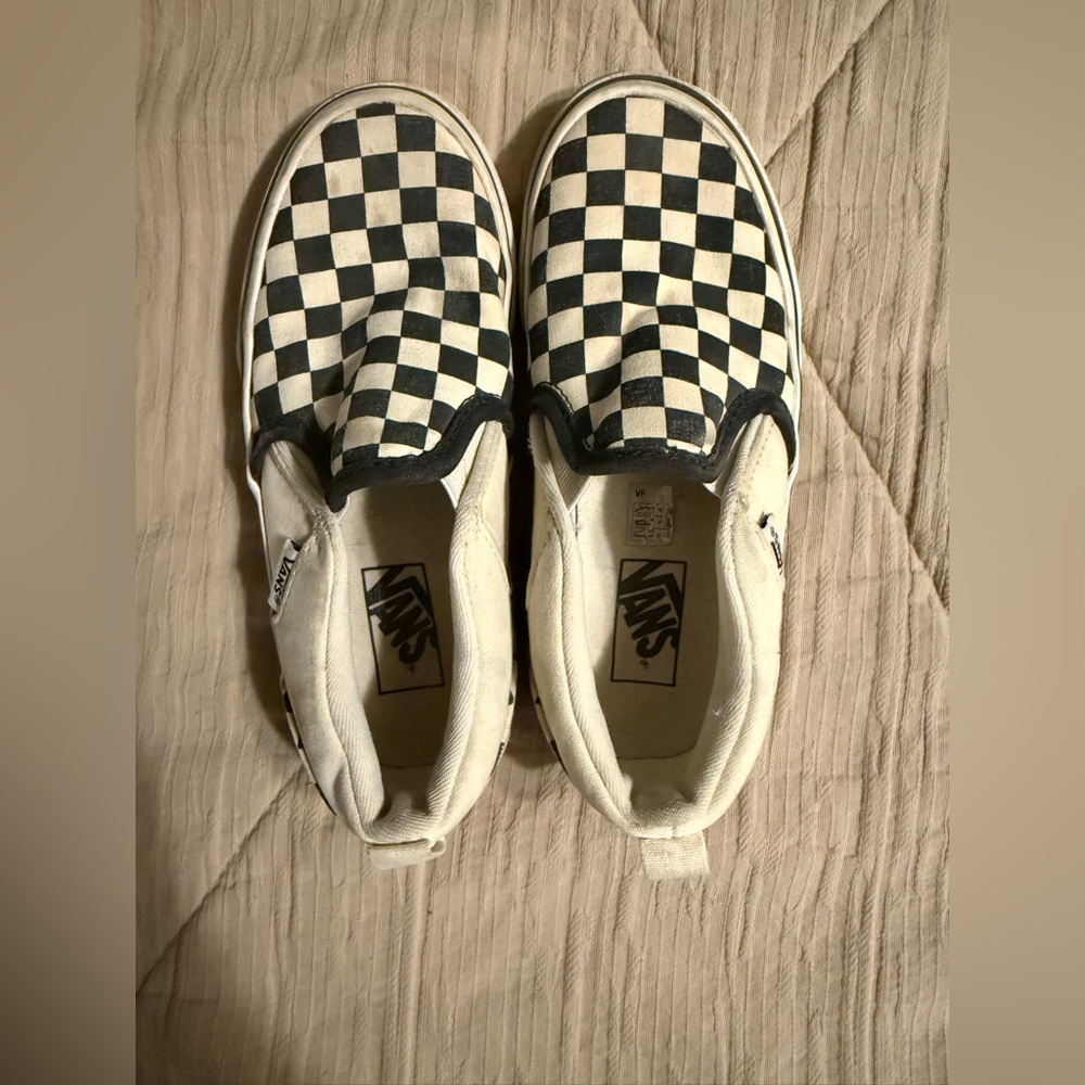 Kids Vans Checkered Sneakers Size 13Y